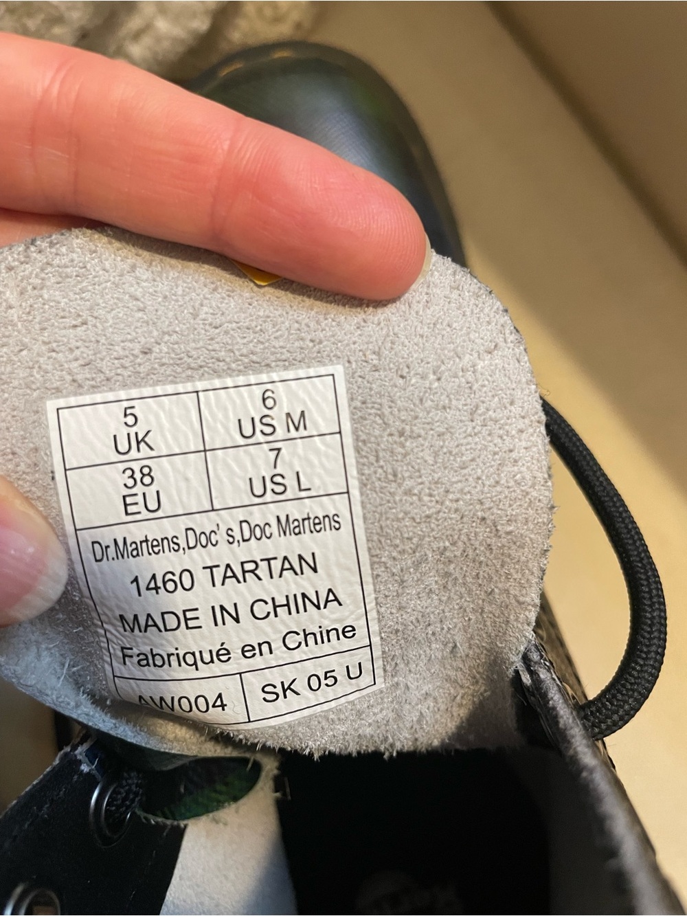 Dr. Martens Tartan Combat Boots - Picture 4 of 4